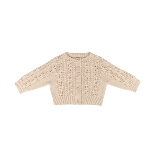 Danik Merino Wool Cardigan | Soft Sand