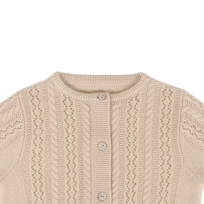 Danik Merino Wool Cardigan | Soft Sand
