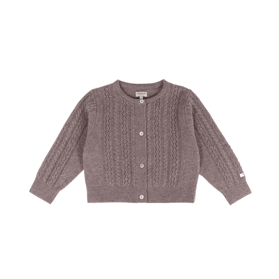 Danik Merino Wool Cardigan | Dark Taupe Melange