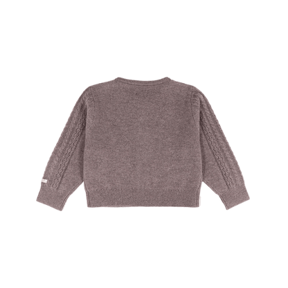Danik Merino Wool Cardigan | Dark Taupe Melange