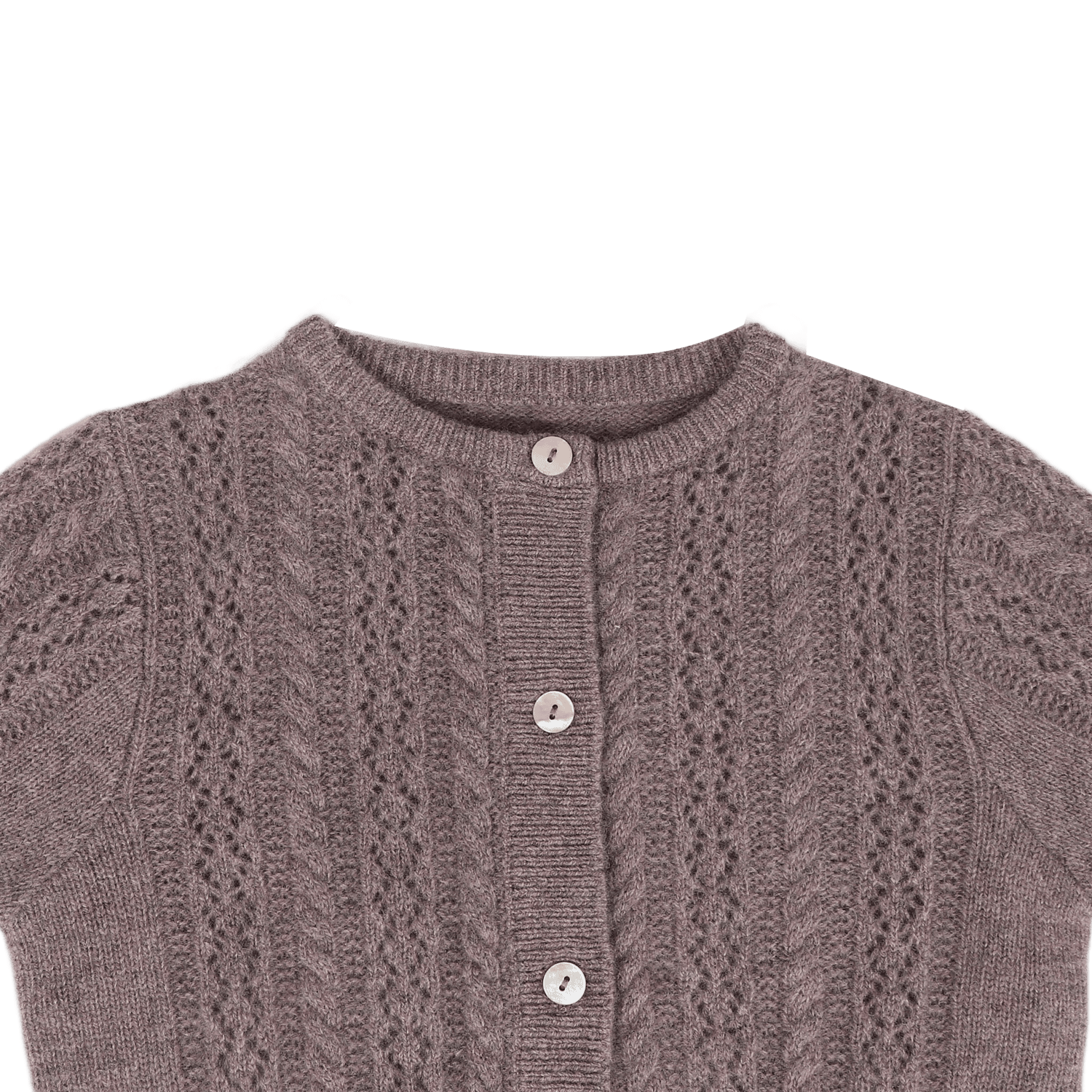 Danik Merino Wool Cardigan | Dark Taupe Melange