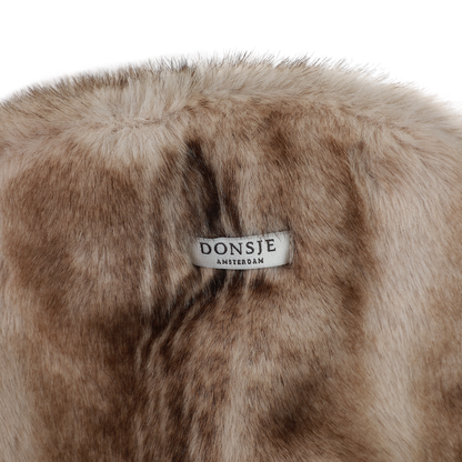 Widya Leg Warmers | Soft Taupe Striped Teddy
