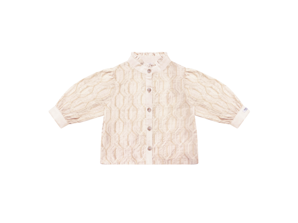 Fini Blouse | Soft Taupe - Rose Chain