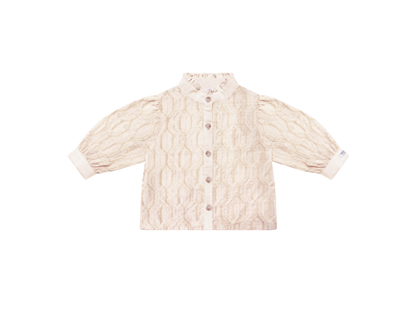 Fini Blouse | Soft Taupe - Rose Chain