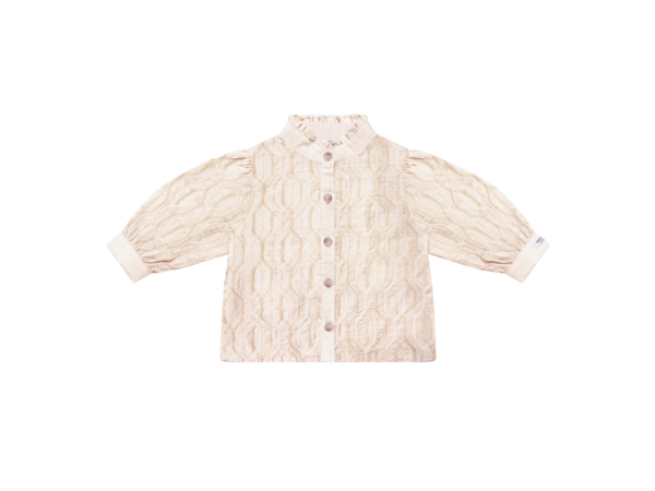 Fini Blouse | Soft Taupe - Rose Chain