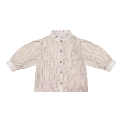 Fini Blouse | Soft Taupe - Rose Chain