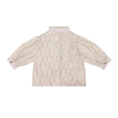 Fini Blouse | Soft Taupe - Rose Chain