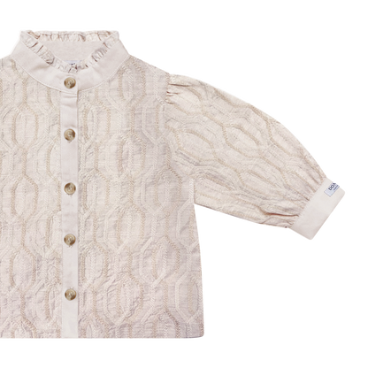 Fini Blouse | Soft Taupe - Rose Chain