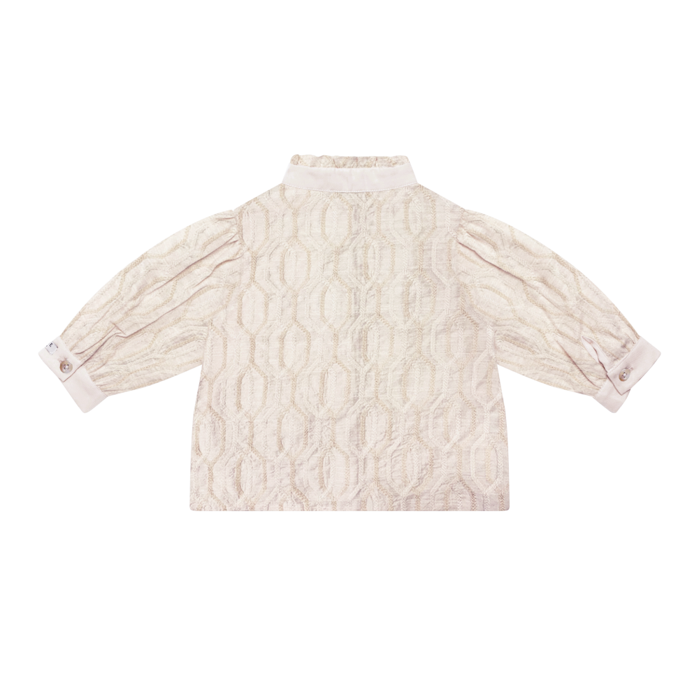 Fini Blouse | Soft Taupe - Rose Chain