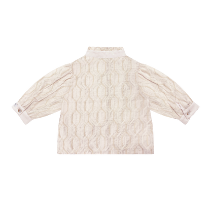 Fini Blouse | Soft Taupe - Rose Chain