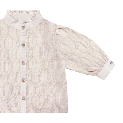 Fini Blouse | Soft Taupe - Rose Chain