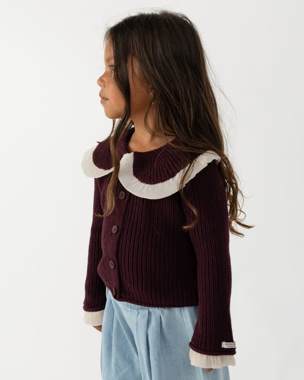 Zoila Cardigan | Aubergine