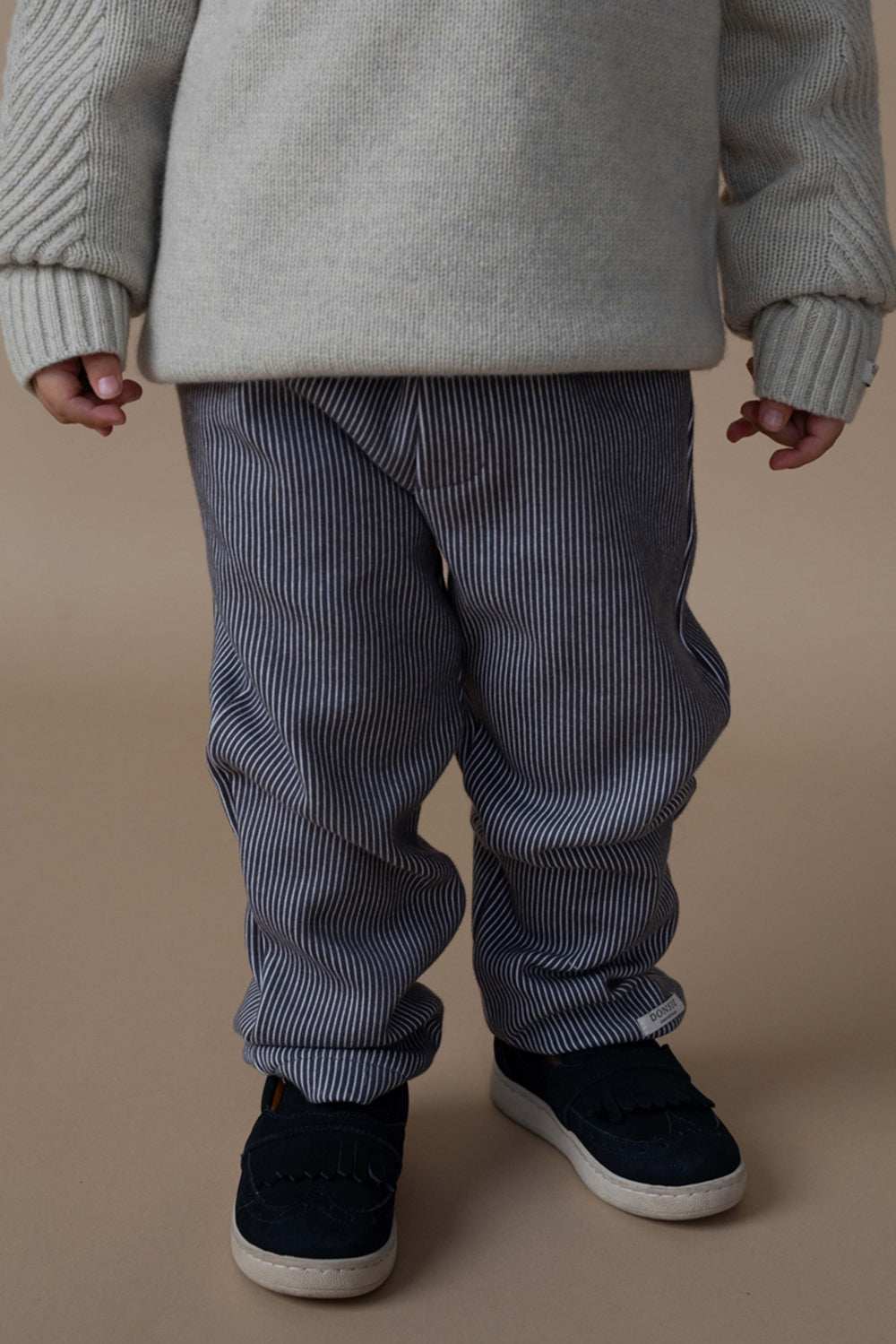 Tettono Trousers | Cloudy Grey - White Striped