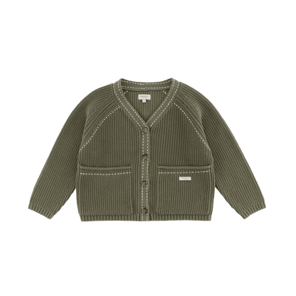 Khalan Cardigan | Stone Green