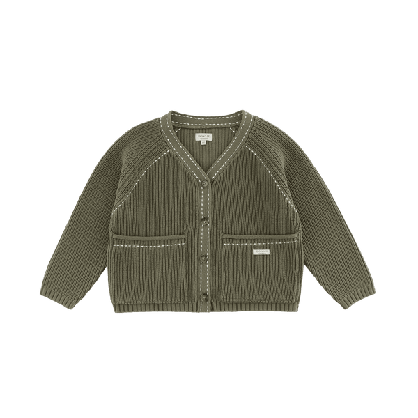 Khalan Cardigan | Stone Green