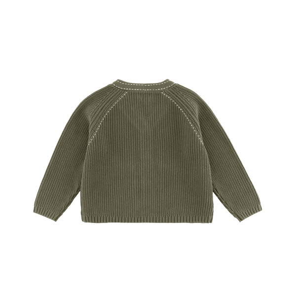 Khalan Cardigan | Stone Green