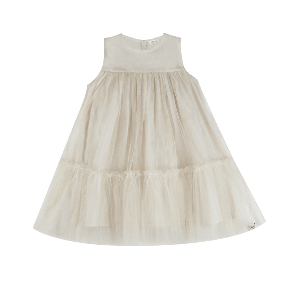 Negina Dress | Warm White Metallic