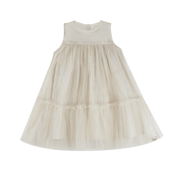 Negina Dress | Warm White Metallic