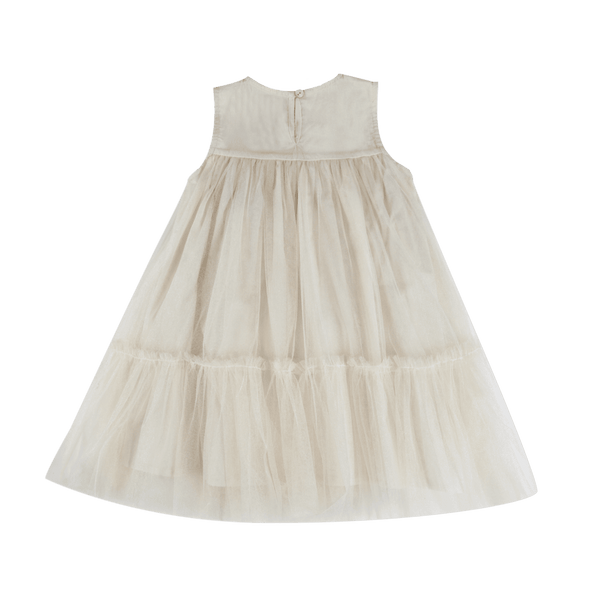 Negina Dress | Warm White Metallic