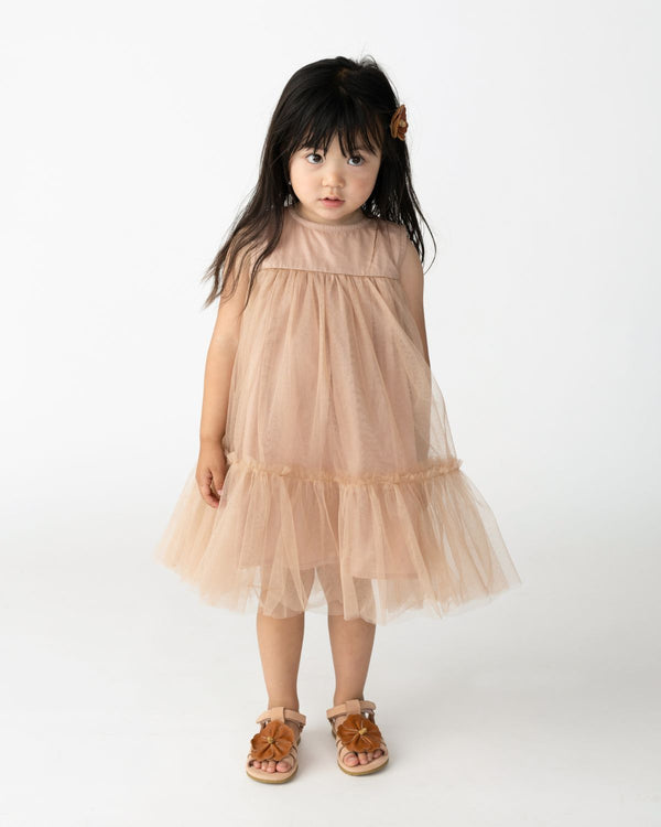 Negina Dress | Rose Mocha Metallic