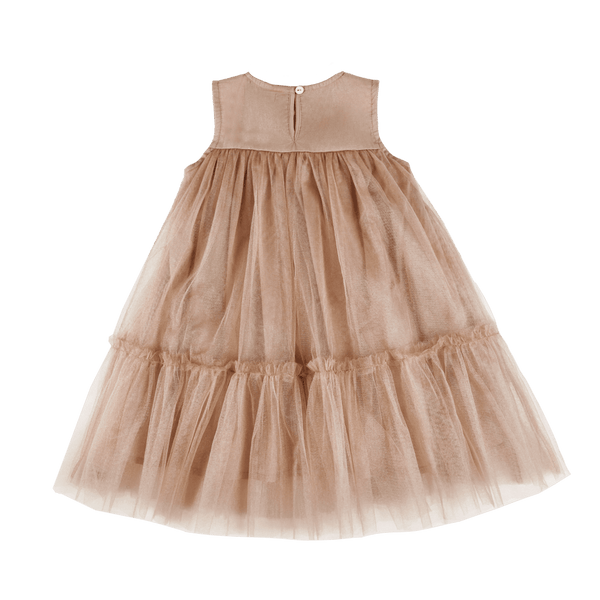 Negina Dress | Rose Mocha Metallic