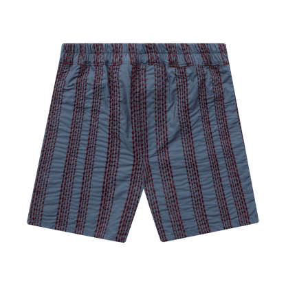Plom Shorts | Dark Spruce - Red Dashes