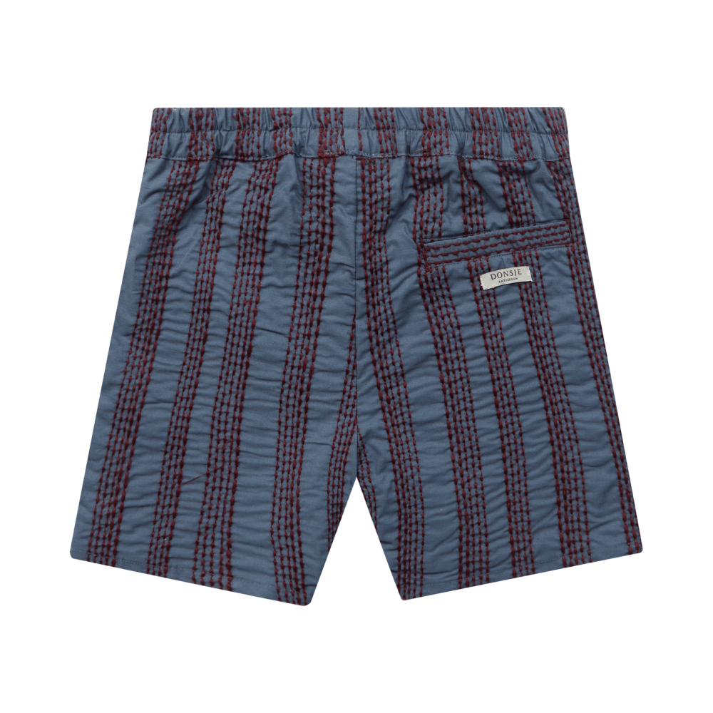 Plom Shorts | Dark Spruce - Red Dashes