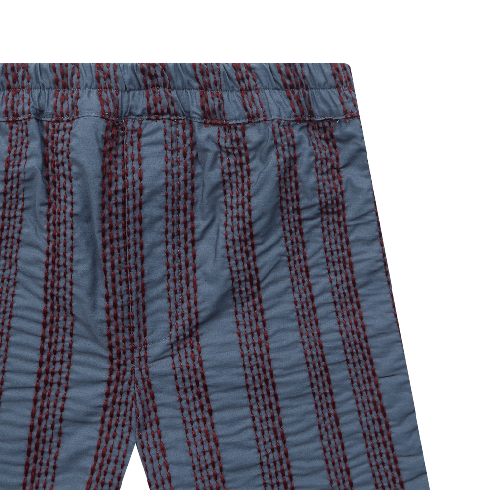 Plom Shorts | Dark Spruce - Red Dashes