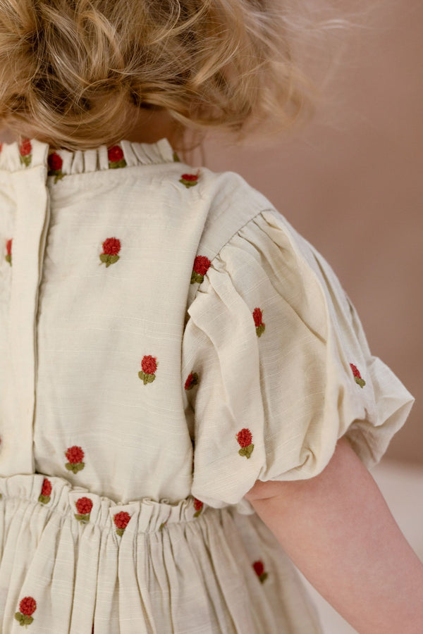 Camilla Dress | Red Roses | Soft Sand