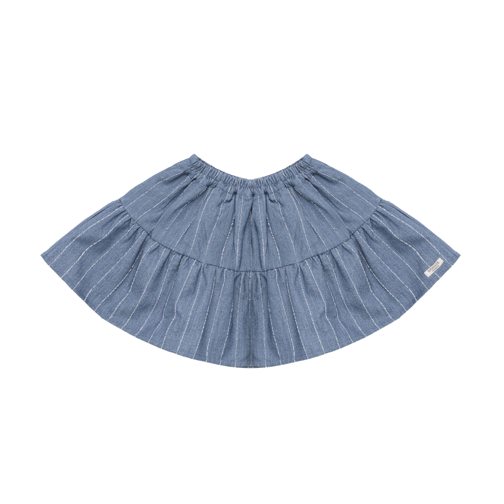 Lazie Skirt | Foggy Blue Striped