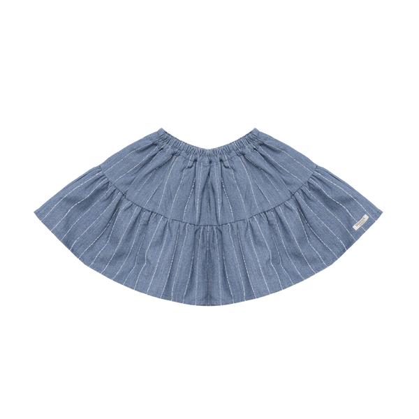 Lazie Skirt | Foggy Blue Striped
