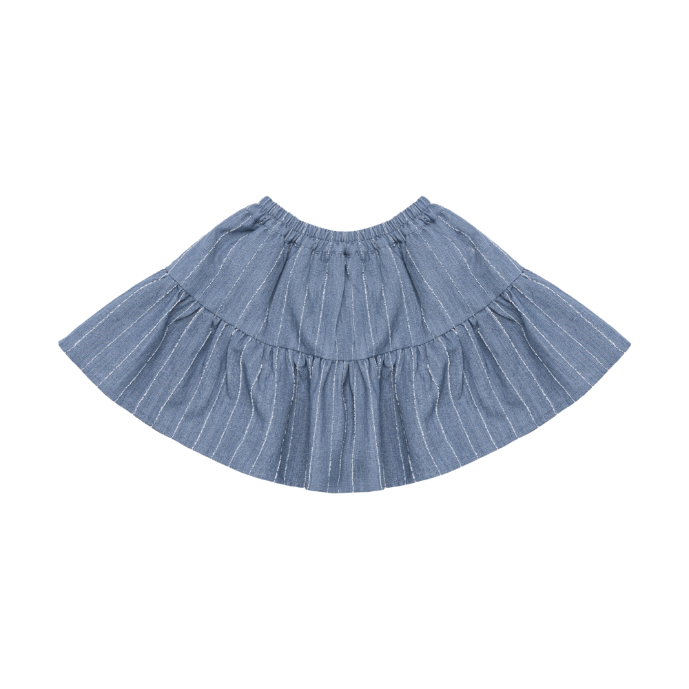 Lazie Skirt | Foggy Blue Striped