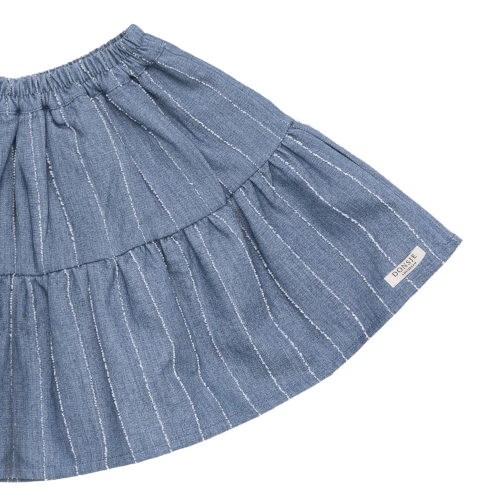 Lazie Skirt | Foggy Blue Striped