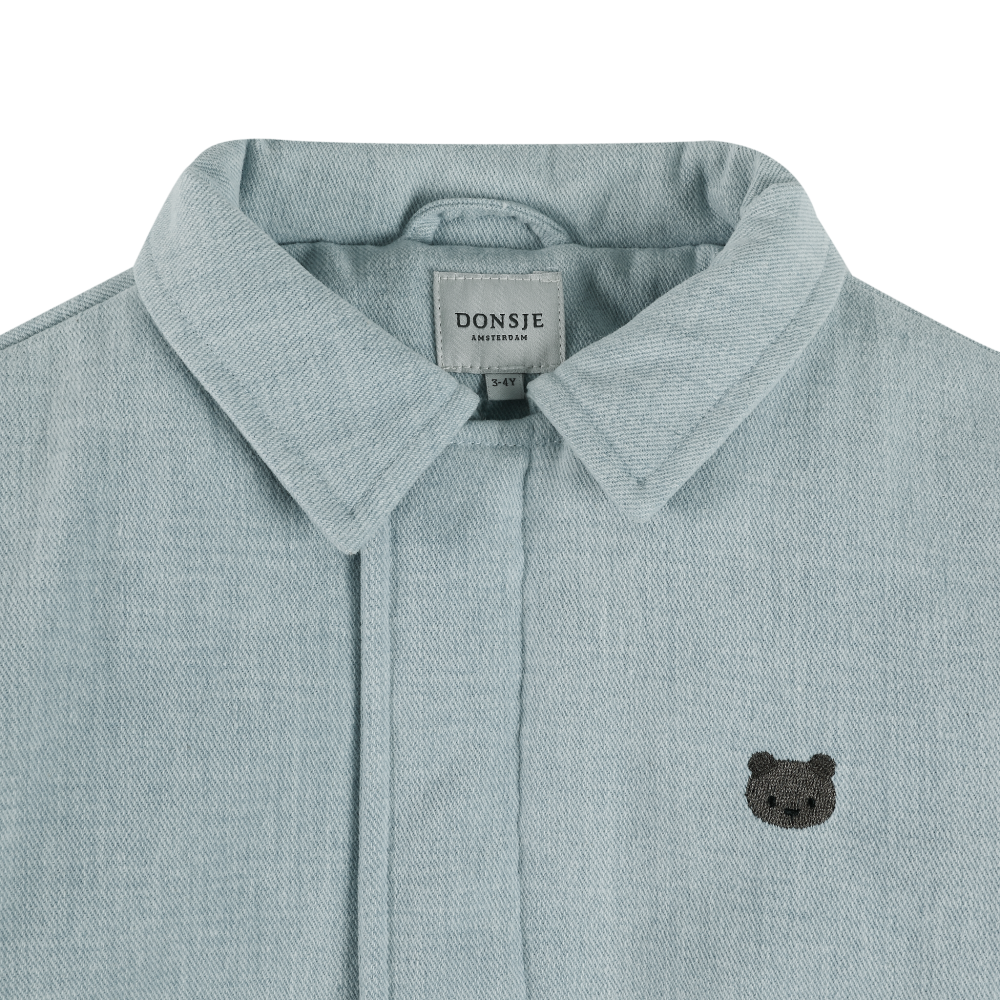 Zemmie Denim Jacket | Bear | Ice Blue