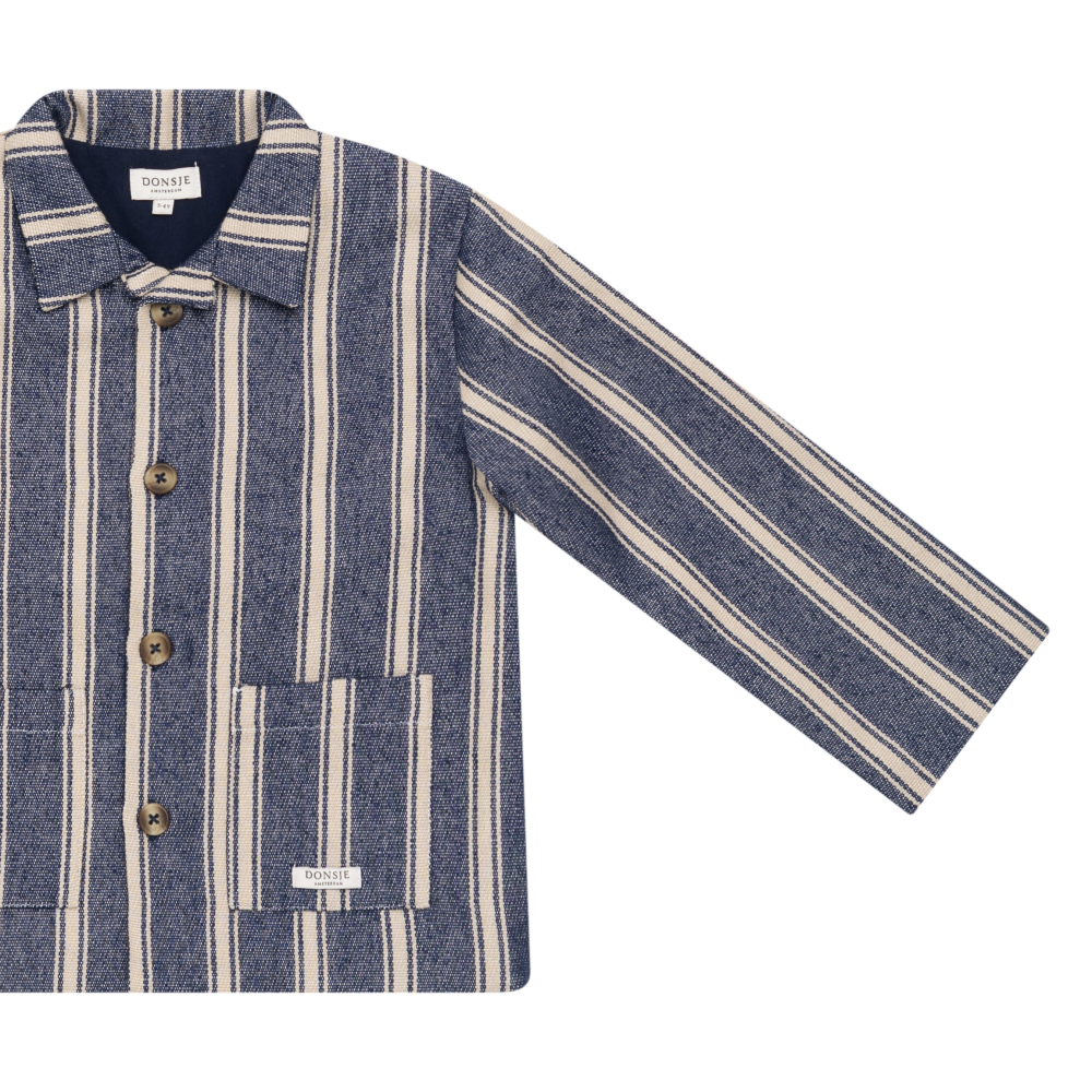 Henrik Jacket | Blue - Soft Sand Striped