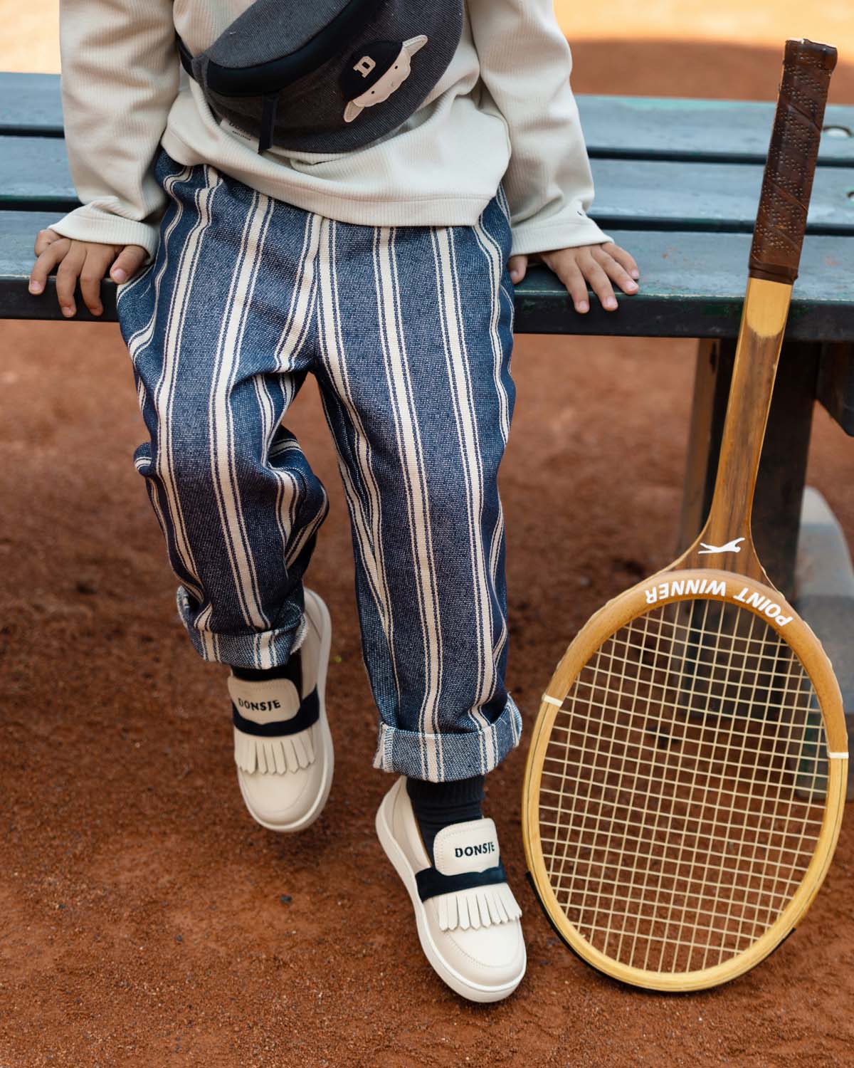 Menno Trousers | Blue - Soft Sand Striped