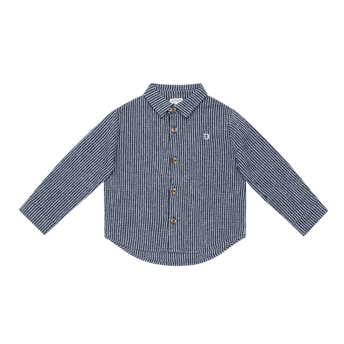 Chee Shirt | Navy Blue - White Striped