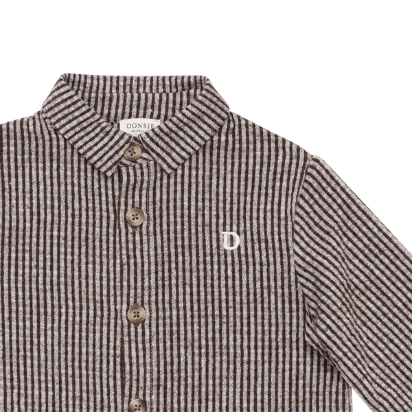 Chee Shirt | Espresso - White Striped
