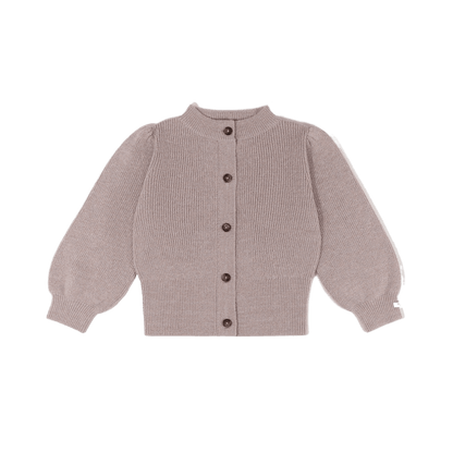 Yorien Cardigan | Lavender Brown Melange Glitter