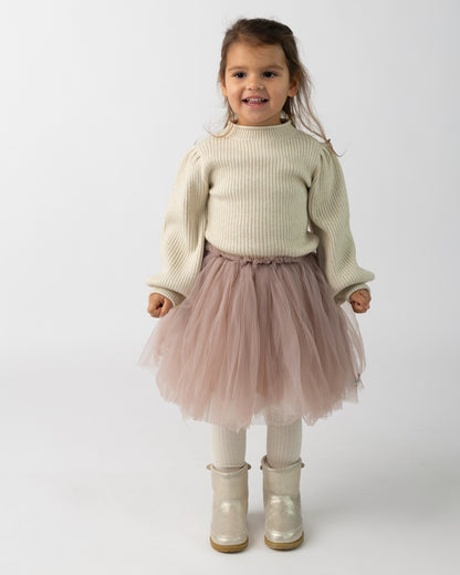 Ada Sweater | Warm White Melange