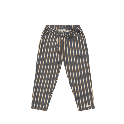 Bjorno Trousers | Dark Spruce - Sand Striped