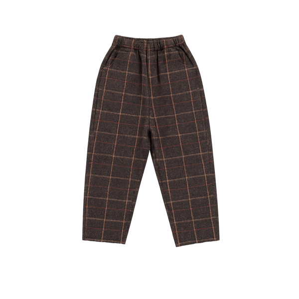 Elias Trousers | Brown - Blue Checked