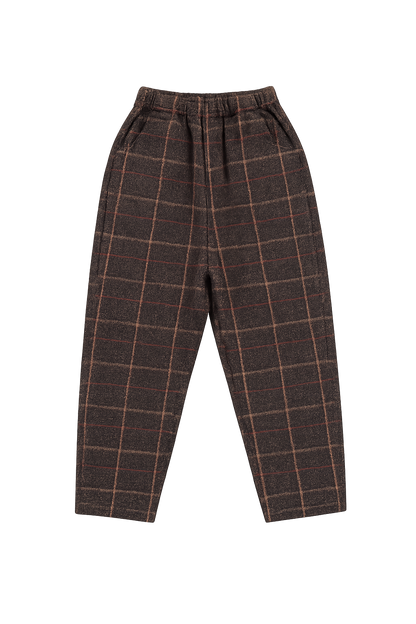 Elias Trousers | Brown - Blue Checked