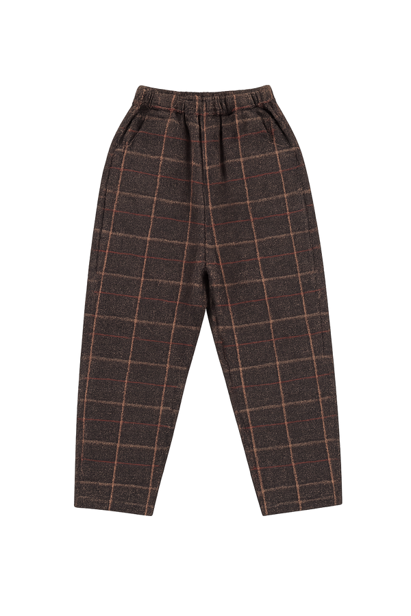 Elias Trousers | Brown - Blue Checked