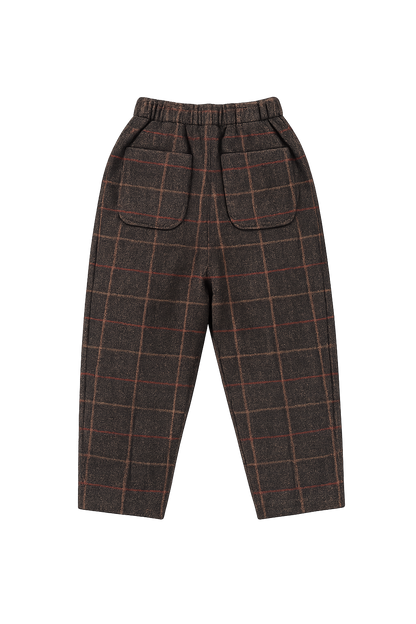 Elias Trousers | Brown - Blue Checked