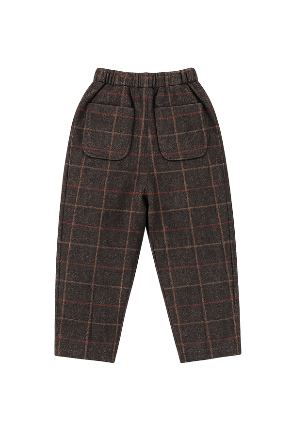 Elias Trousers | Brown - Blue Checked