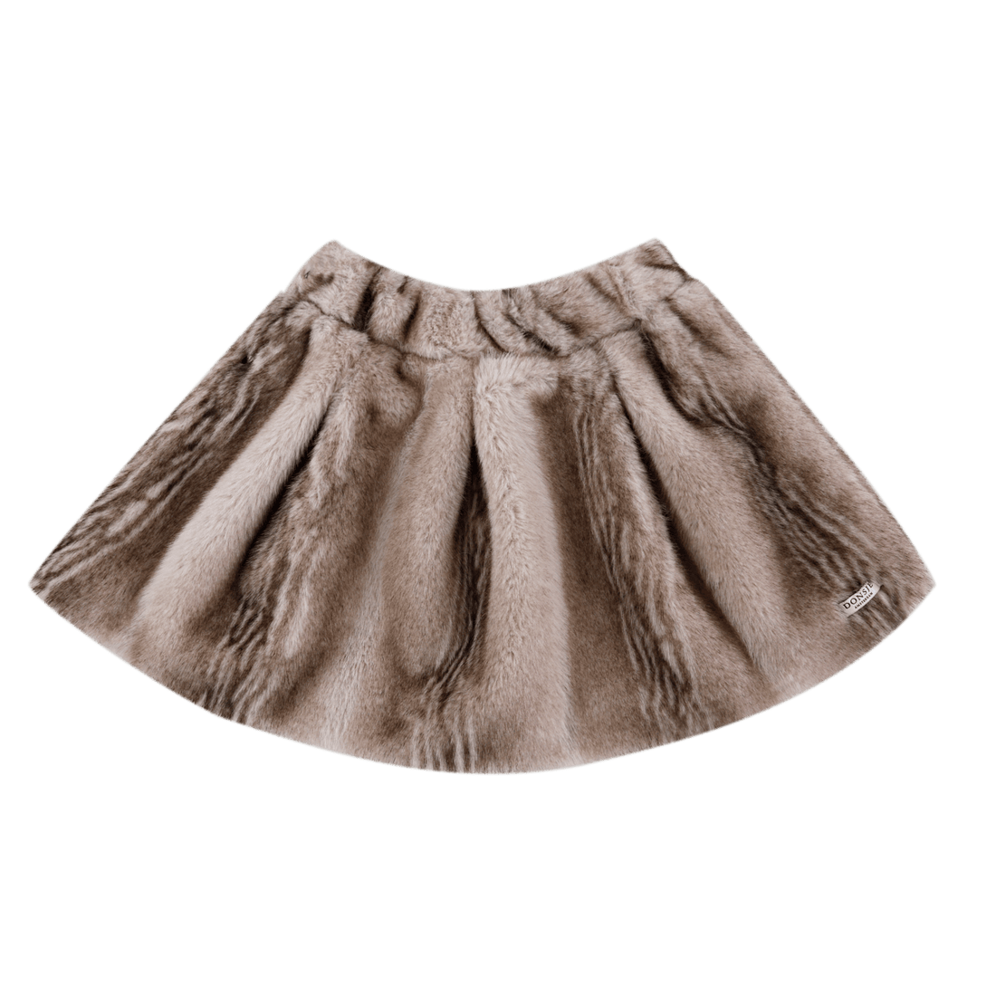 Isabelle Skirt | Soft Taupe Striped Teddy