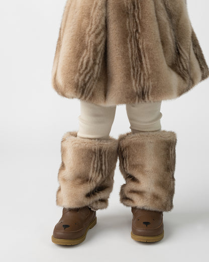 Isabelle Skirt | Soft Taupe Striped Teddy