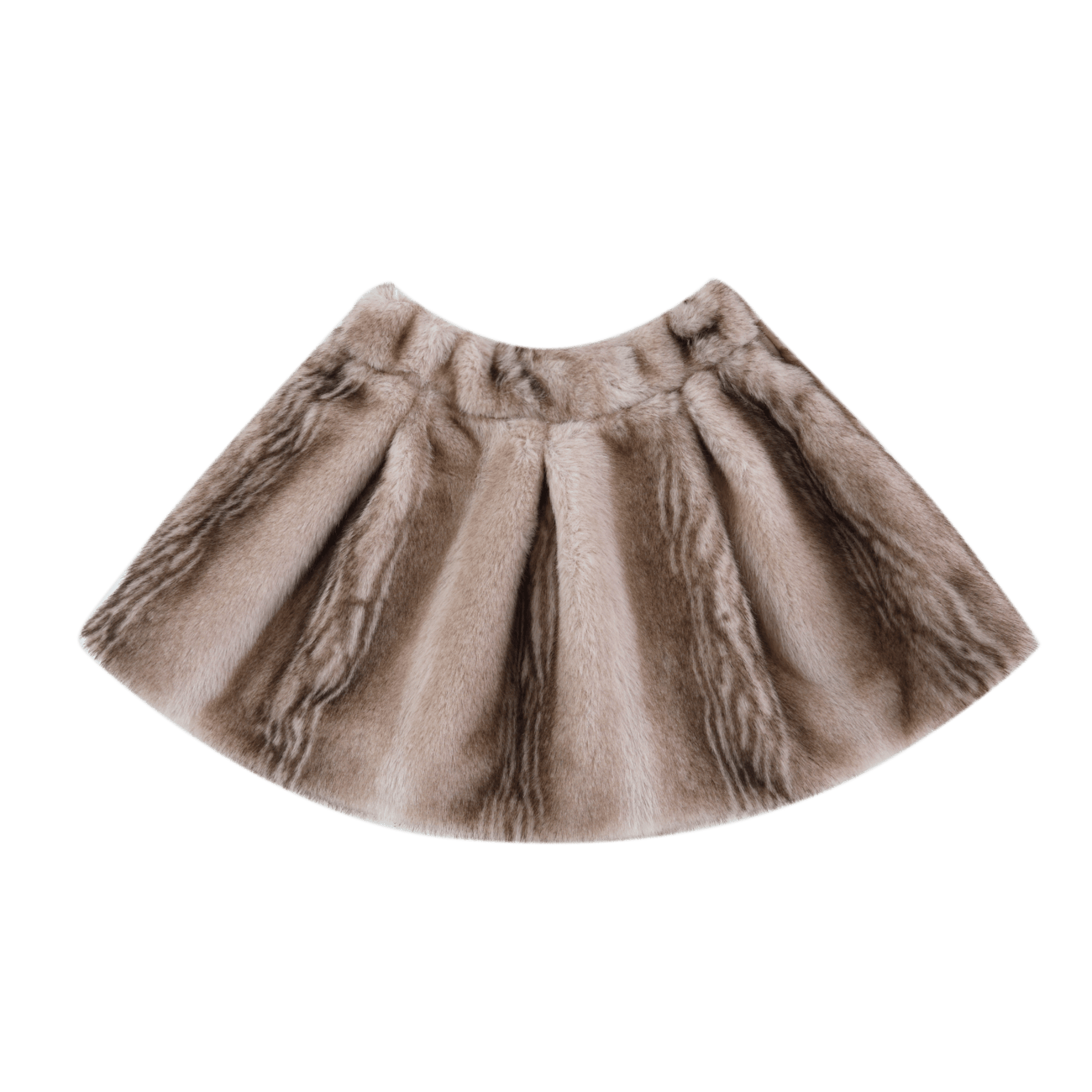 Isabelle Skirt | Soft Taupe Striped Teddy