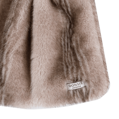 Isabelle Skirt | Soft Taupe Striped Teddy